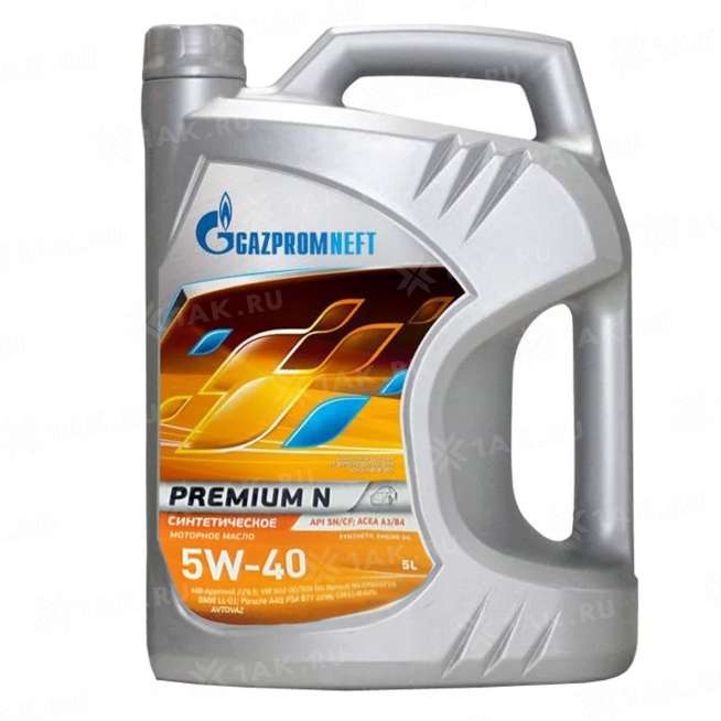 Масло моторное Gazpromneft Premium N 5W-40, API СF-4/CF/SG, 5л, Россия 0