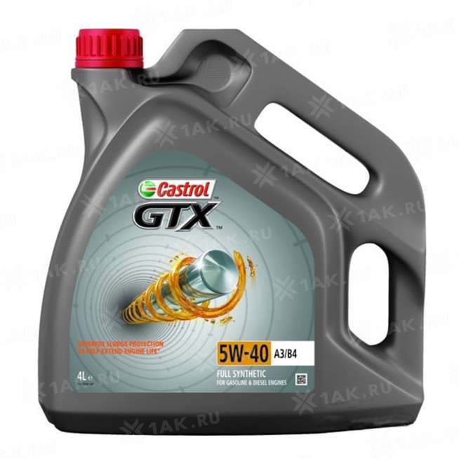 масло моторное Castrol GTX 5W-40 A3/B4, 4л 0