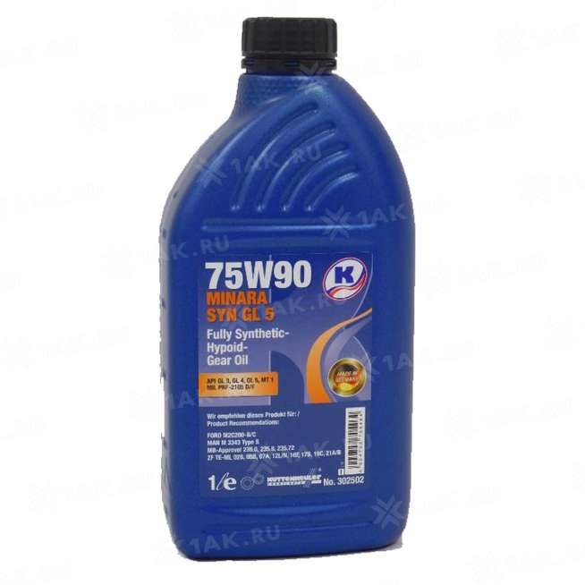 Масло трансмиссионное Kuttenkeuler Minara Syn GL5 75W90, 1л, Германия 0