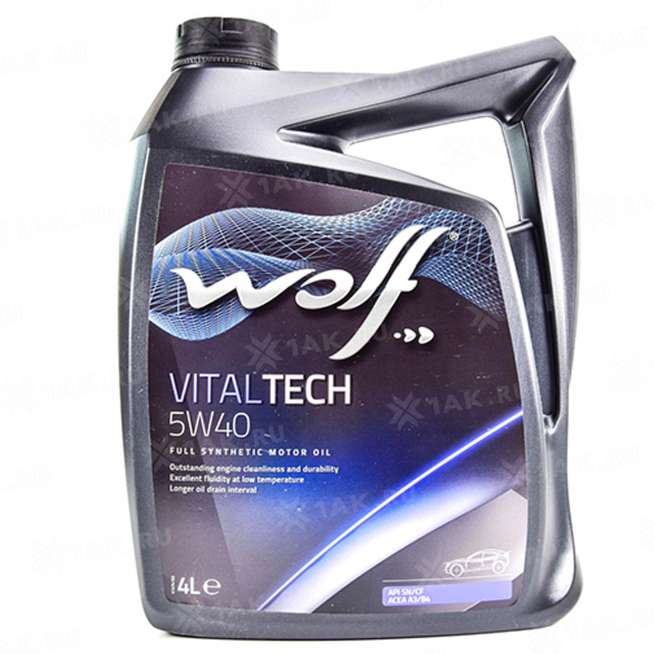 масло моторное WOLF VitalTech 5W-40, 4 л 0