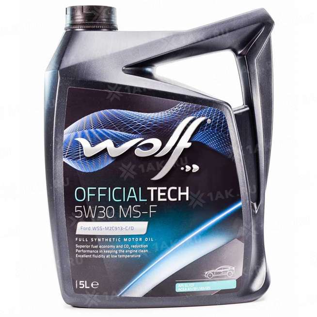 масло моторное WOLF OFFICIALTECH 5W30 MS-F, 5 л 0