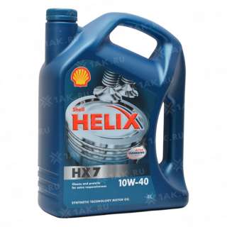 Масло моторное Shell Helix HX7 10W-40 API SN/CF; ACEA A3/B3, A3/B4, 4л