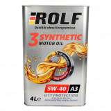 Масло Rolf 3-SYNTHETIC 5W40 ACEA  A3/B4 4 л "4"