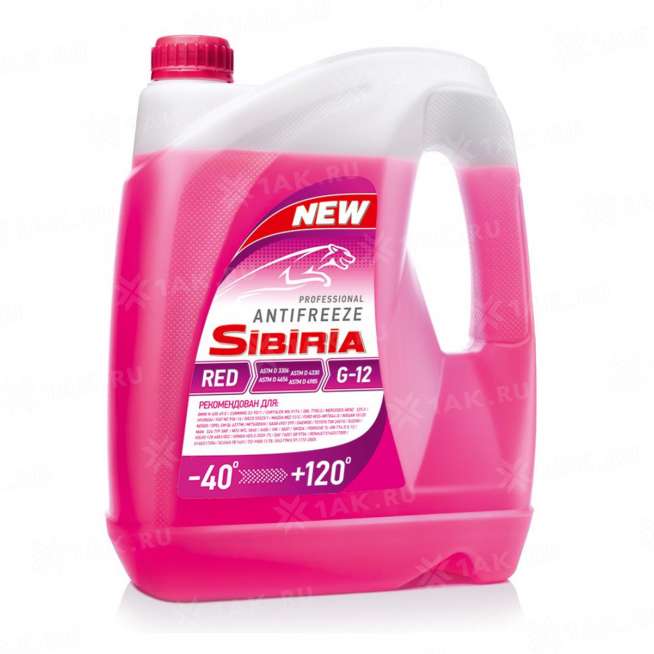 Охлаждающая жидкость Antifreeze SIBIRIA G-12 (красный), 5кг, Россия 0