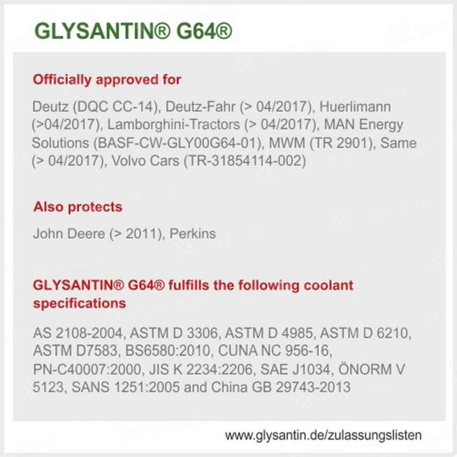 Антифриз готовый к применению Glysantin G64, зеленый, 210 л, Беларусь 1