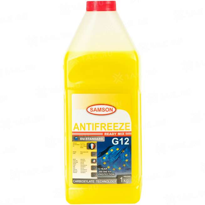 Антифриз готовый к применению Samson EU-Standard G12, желтый,1 кг, Беларусь 1