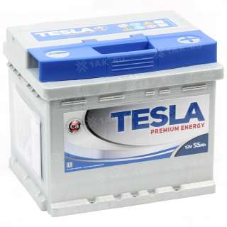 Аккумулятор TESLA PREMIUM ENERGY (55 Ah, 12 V) R+ L2 арт.TSL55.0