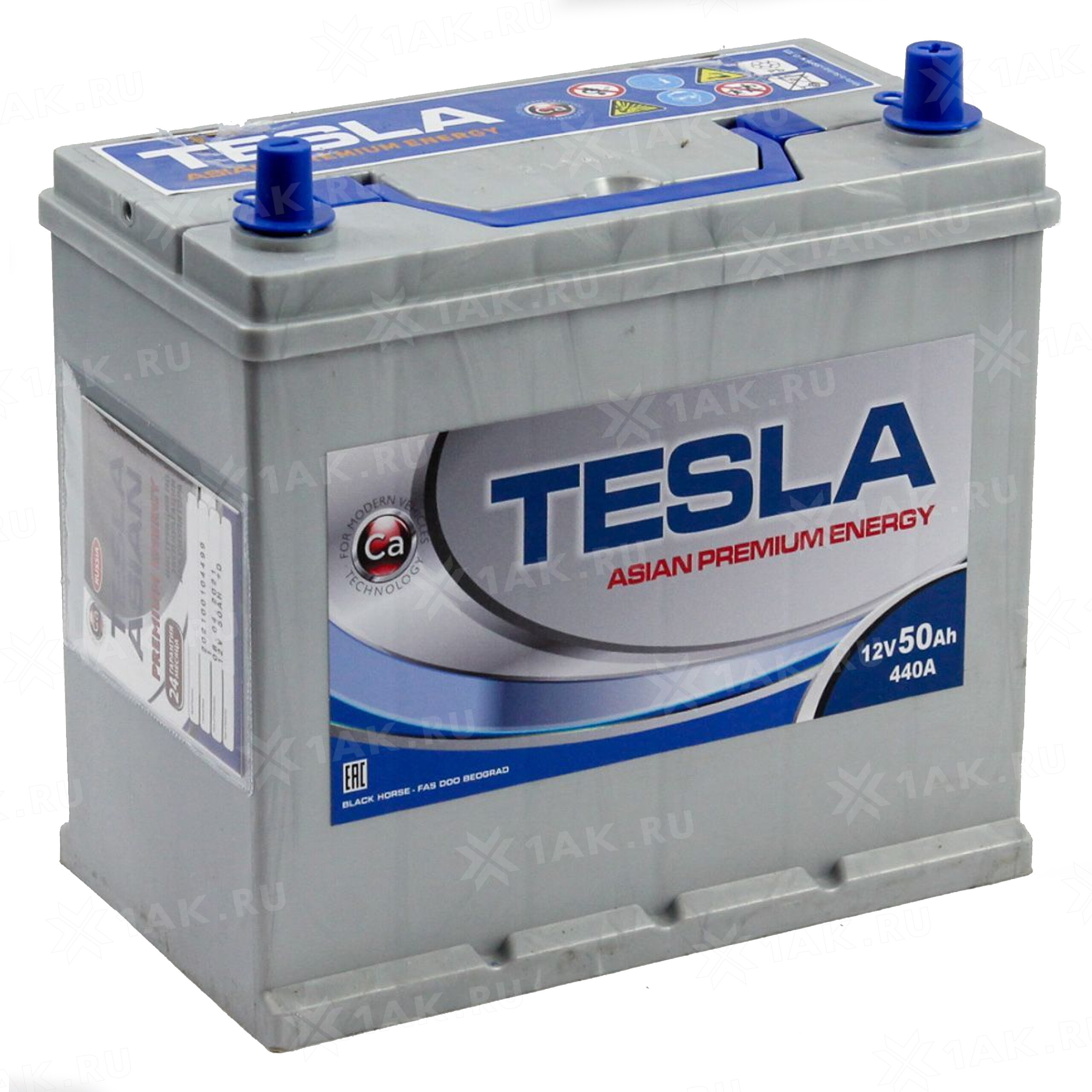 Купить аккумулятор TESLA ASIAN PREMIUM ENERGY (50 Ah) 440 A, 12 V Обратная,  R+ арт.TSA-50.0 с бесплатной доставкой – 1AK.RU