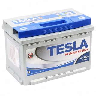 Аккумулятор TESLA PREMIUM ENERGY (75 Ah, 12 V) Прямая, L+ L3 арт.TSL75.1