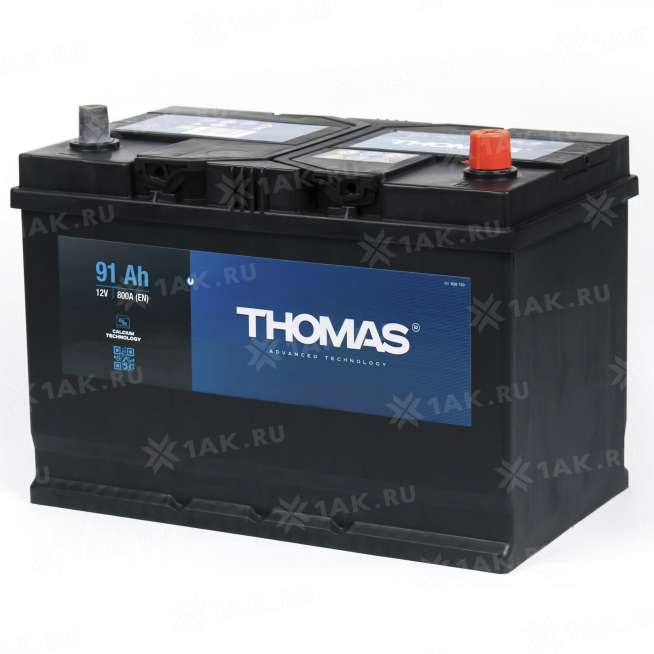 Аккумулятор THOMAS (91 Ah, 12 V) Обратная, R+ D31 арт.627205 2