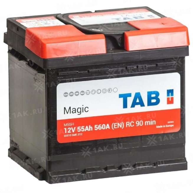Аккумулятор TAB Magic (55 Ah, 12 V) Обратная, R+ L1 арт.189058/55510 SMF 0