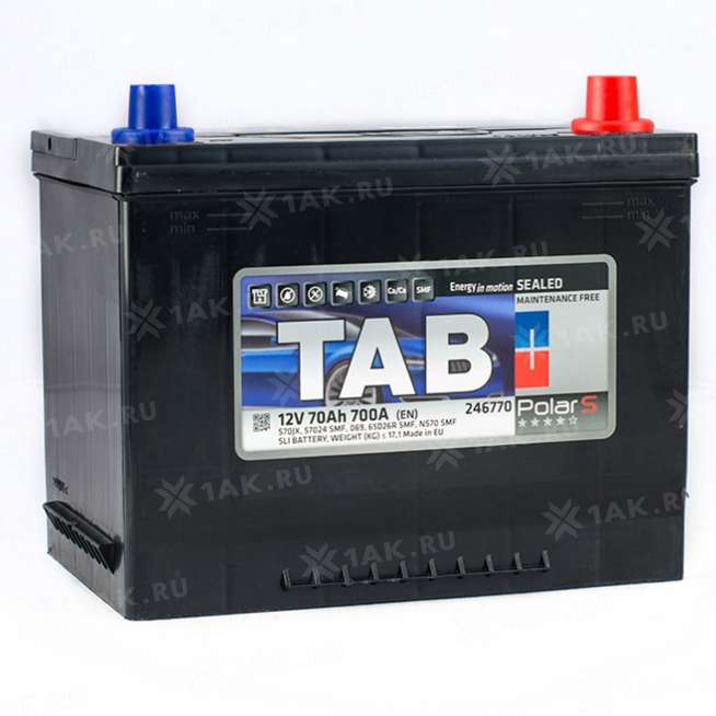 Аккумулятор TAB Polar Asia (70 Ah, 12 V) Обратная, R+ D26 арт.246870/57029 SMF 0