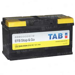 Аккумулятор TAB EFB Stop&amp;Go (90 Ah, 12 V) Обратная, R+ L5 арт.212090/59088 SMF