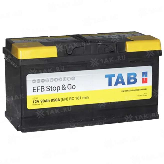 Аккумулятор TAB EFB Stop&amp;Go (90 Ah, 12 V) Обратная, R+ L5 арт.212090/59088 SMF 0