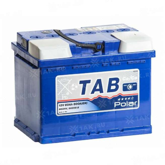 Аккумулятор TAB Polar (60 Ah, 12 V) Обратная, R+ L1 арт.121260/56001 B 0