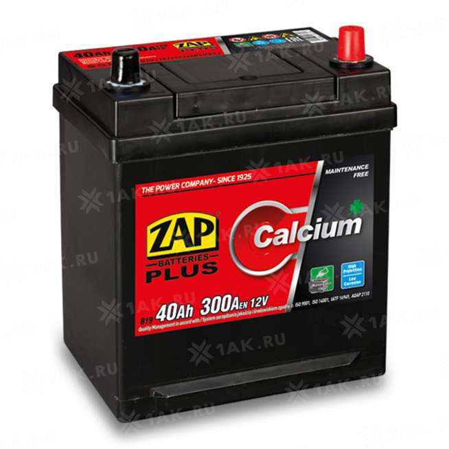 Аккумулятор ZAP PLUS (40 Ah, 12 V) Прямая, L+ L5 арт.540 79 0