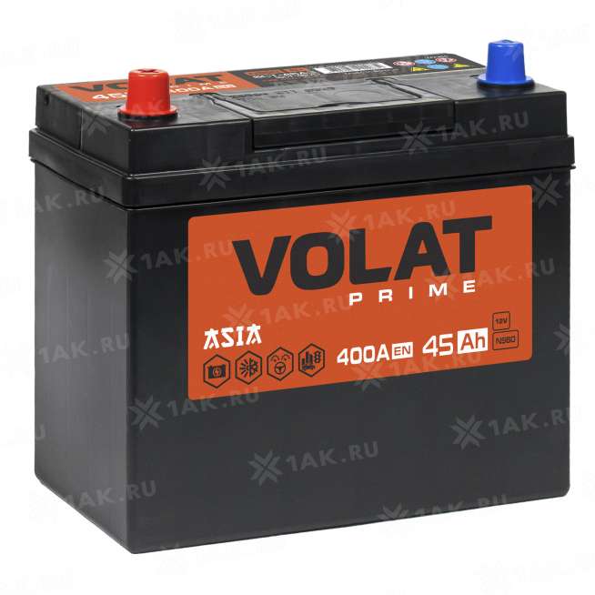 Аккумулятор VOLAT Prime Asia (45 Ah, 12 V) Прямая, L+ NS60ZL арт.VSA451 0