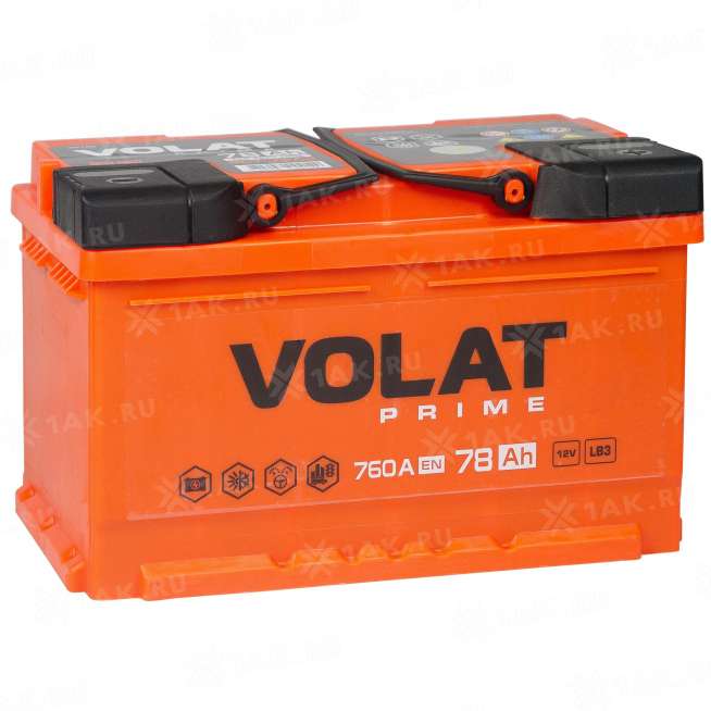 Аккумулятор VOLAT Prime (78 Ah, 12 V) Обратная, R+ LB3 арт.VP780 0