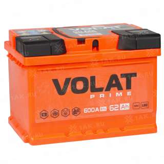 Аккумулятор VOLAT Prime (62 Ah, 12 V) Обратная, R+ LB2 арт.VS620