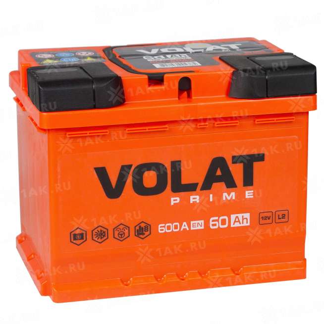 Аккумулятор VOLAT Prime (60 Ah, 12 V) Прямая, L+ L2 арт.VS601 0