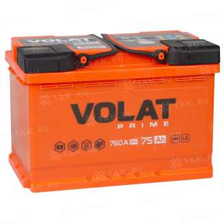 Аккумулятор VOLAT Prime (75 Ah, 12 V) Обратная, R+ L3 арт.VS750 0