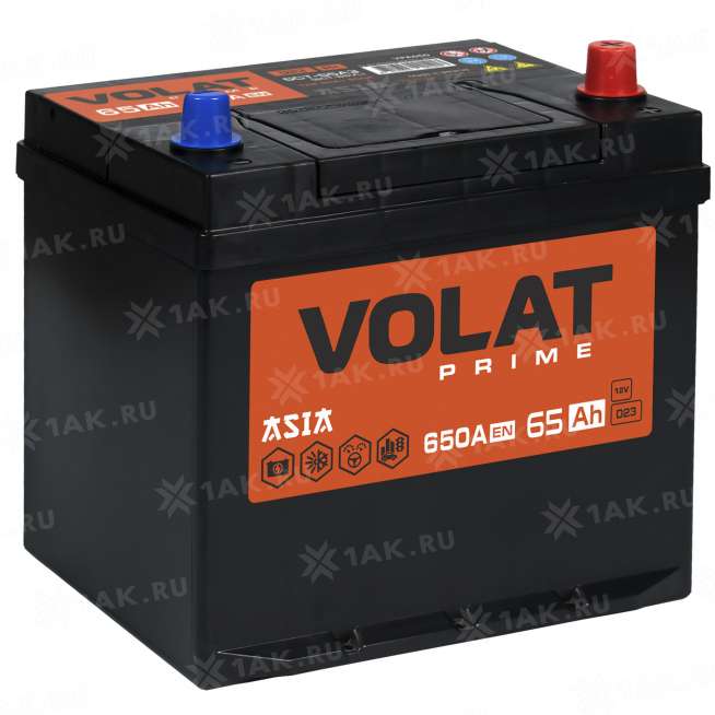 Аккумулятор VOLAT Prime Asia (65 Ah, 12 V) Обратная, R+ D23 арт.VPA650 0