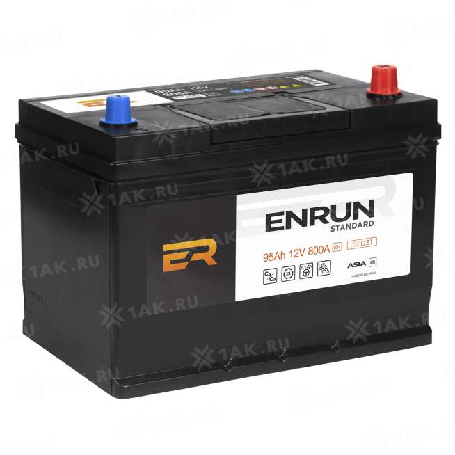 Аккумулятор ENRUN STANDARD Asia (95 Ah, 12 V) Обратная, R+ D31 арт.ESA950 2