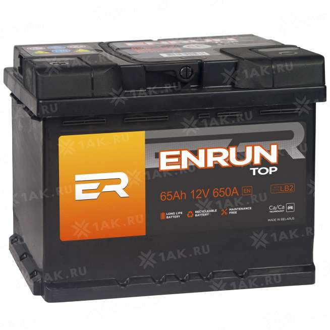 Аккумулятор ENRUN TOP (65 Ач, 12 V) Прямая, L+ LB2 арт.ET651 2