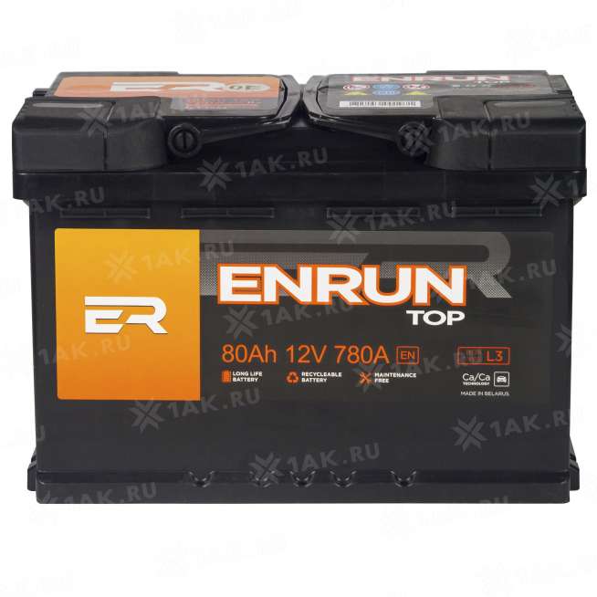 Аккумулятор ENRUN TOP (80 Ah, 12 V) Прямая, L+ L3 арт.ET801 0