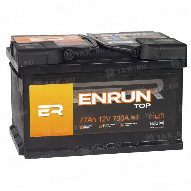 Аккумулятор ENRUN TOP (77 Ah, 12 V) Обратная, R+ LB3 арт.ET770 2