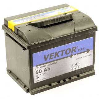 Аккумулятор Vektor Plus (60 Ah, 12 V) Прямая, L+ L2 арт.VP60.1