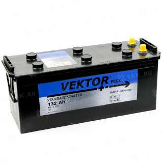 Аккумулятор Vektor Plus (132 Ah, 12 V) L+ D4 арт.VP132.3