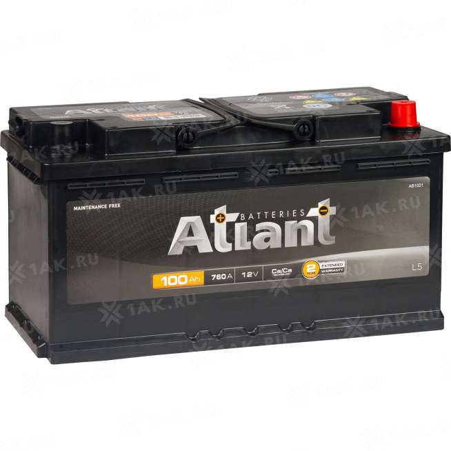 Аккумулятор ATLANT Black (100 Ah, 12 V) Обратная, R+ L5 арт.AB1000 7