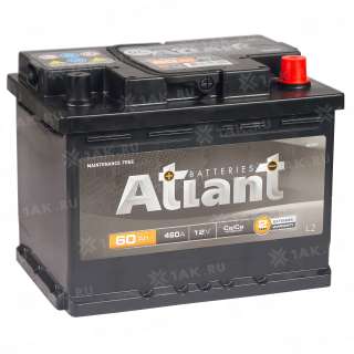 Аккумулятор ATLANT Black (60 Ah, 12 V) R+ арт.AB600