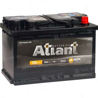 Аккумулятор ATLANT Black (75 Ah, 12 V) R+ арт.AB750