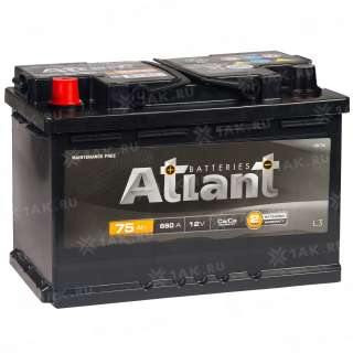 Аккумулятор ATLANT Black (75 Ah, 12 V) L+ арт.AB751
