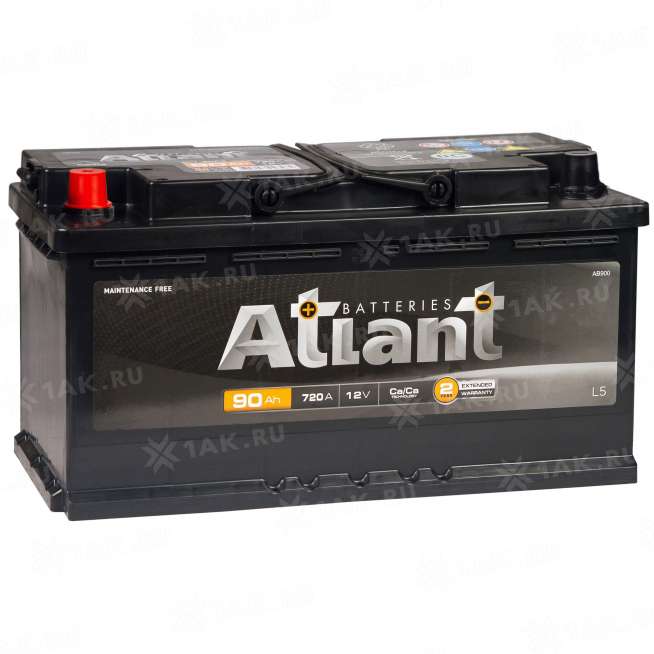 Аккумулятор ATLANT Black (90 Ah, 12 V) Прямая, L+ арт.AB901 7