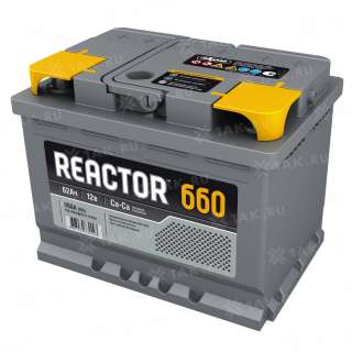Аккумулятор AKOM REACTOR (62 Ah, 12 V) Обратная, R+ L2 арт.6СТ-62VL