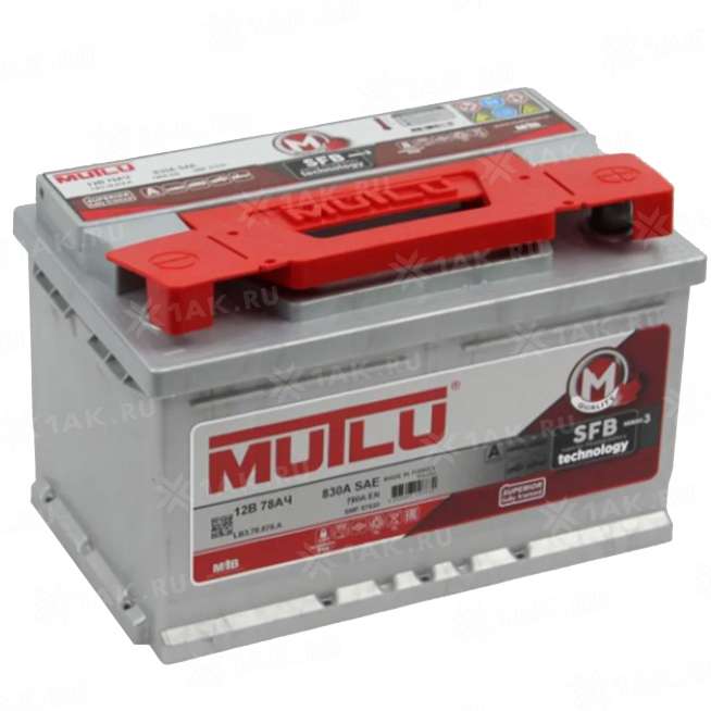 Аккумулятор MUTLU SFB (78 Ah, 12 V) Обратная, R+ LB3 арт.LВ3.78.078.A 0