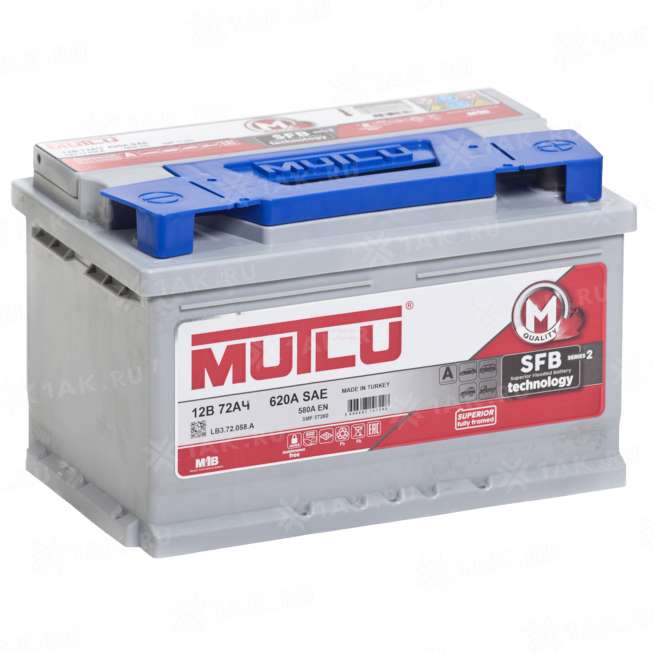 Аккумулятор MUTLU SFB (72 Ah, 12 V) Обратная, R+ LB3 арт.LB3.72.058.A 0