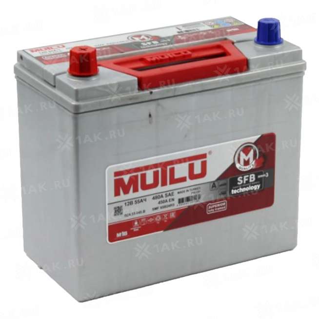 Аккумулятор MUTLU SFB (Asia) (55 Ah, 12 V) Прямая, L+ D24 арт.B24.55.045.B 0