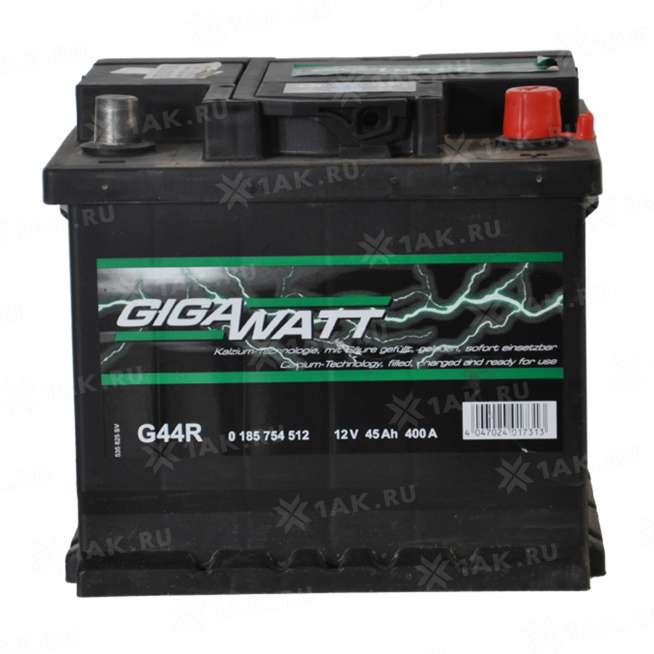 Аккумулятор GIGAWATT (45 Ah, 12 V) Обратная, R+ L1 арт. 0
