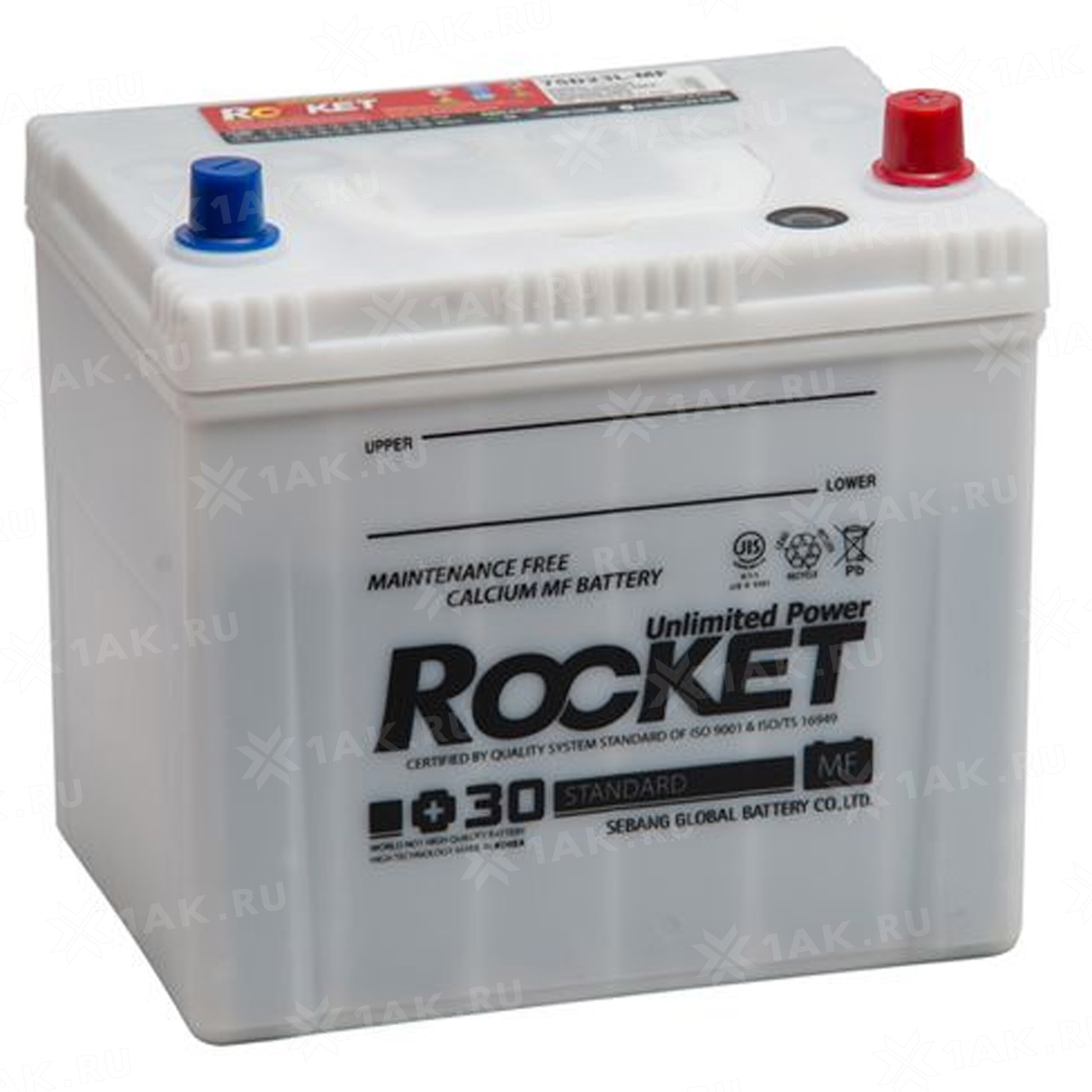 Купить аккумулятор ROCKET MF (65 Ah) 590 A, 12 V Обратная, R+ арт.75D23R-MF  с бесплатной доставкой – 1AK.RU