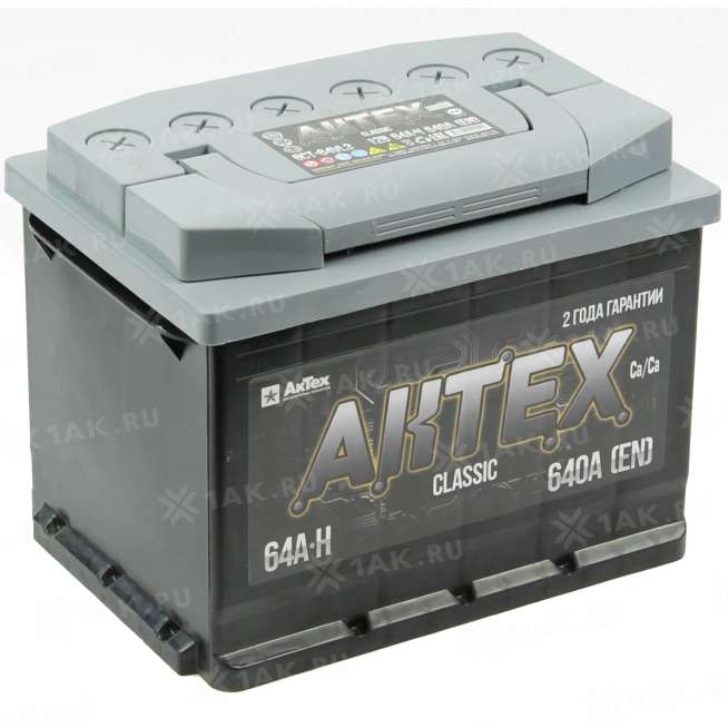 Аккумулятор AKTEX (64 Ah, 12 V) Обратная, R+ L2 арт.ATC 64-3-R 0
