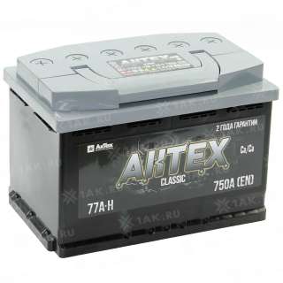 Аккумулятор AKTEX (77 Ah, 12 V) Прямая, L+ L3 арт.ATC 77-3-L