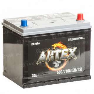 Аккумулятор AKTEX (70 Ah, 12 V) Обратная, R+ D26 арт.АТСА 70-З-R