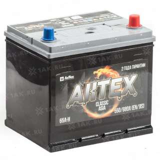 Аккумулятор AKTEX (65 Ah, 12 V) Обратная, R+ D23 арт.АТСА 65-З-R