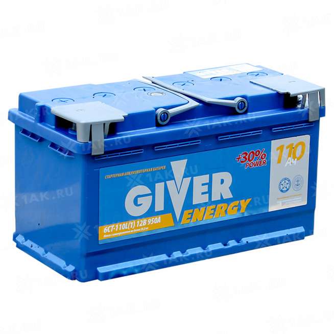 Аккумулятор GIVER ENERGY (110 Ah, 12 V) Обратная, R+ L5 арт.110(0)-L5ТСи-ТСи-0 0