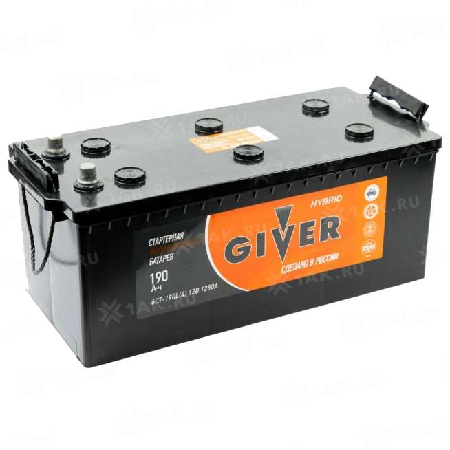 Аккумулятор GIVER HYBRID (190 Ah, 12 V) Обратная, R+ D5 арт.190N(4)-ВЛЧ-ЛЧ-0 0