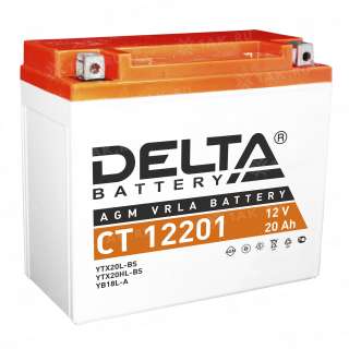 Аккумулятор DELTA (20 Ah, 12 V) R+ YT12B-BS арт.CT 12201